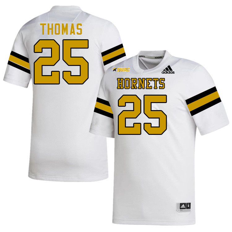 Alabama State Hornets #25 Bradley Thomas College Football Jerseys Stitched Sale-White